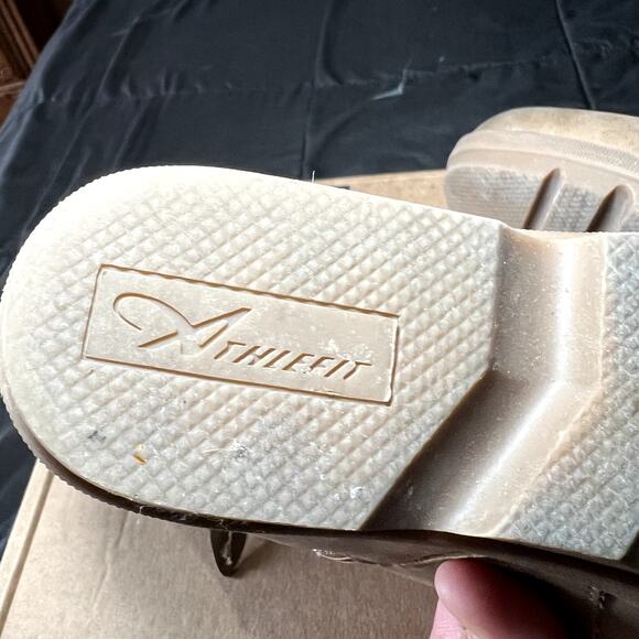 Athlefit wedge boots comfortable angle wedge booties womens 8 trendy evening - Picture 9 of 11